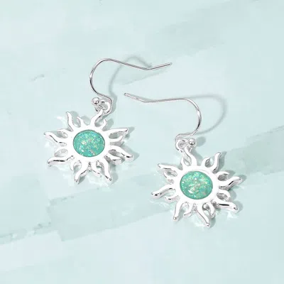 Fashnzfab Radiant Sunburst Charm Drop Dangle Earrings In Metallic
