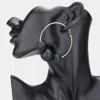 Fashnzfab Raffia Wrapped Triple Ball Hoop Earrings - Black In Black