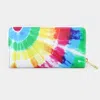 Fashnzfab Rainbow Spiral Tie Die Print Wallet In Multi