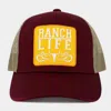 Fashnzfab Ranch Life Message Steer Head Patch Pointed Mesh Back Trucker Hat In Multi