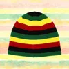 Fashnzfab Rasta Inspired Knit Beanie In Multi