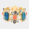 Fashnzfab Regal Blossom Stretch Bracelet Multi In Multi