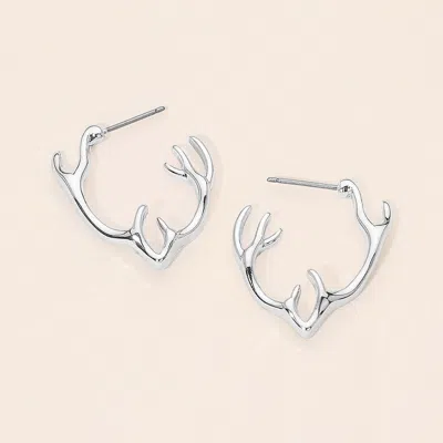 Fashnzfab Reindeer Antler Hoop Earrings In Multi