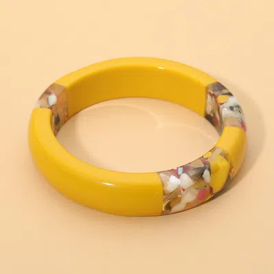 Fashnzfab Resin Bangle Bracelet In Silver