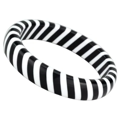 Fashnzfab Resin Bangle With No Stone In Black