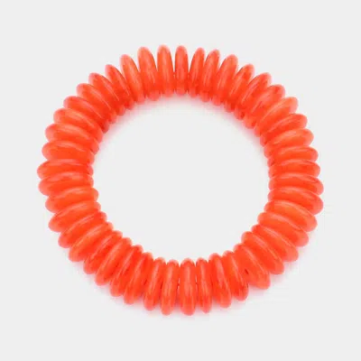 Fashnzfab Resin Beaded Stretch Bracelet Coral In Pink