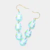 Fashnzfab Resin Easter Bunny Egg Link Dropdown Earrings - Mint In Blue