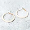Fashnzfab Resin Hoop Earrings In Gold