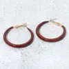Fashnzfab Resin Hoop Earrings In White