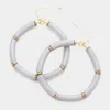 Fashnzfab Resin Open Circle Dangle Earrings - Gray In Gray