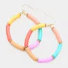 Fashnzfab Resin Open Circle Dangle Earrings - Multi In Multi