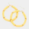 Fashnzfab Resin Open Circle Dangle Earrings - Yellow In Orange
