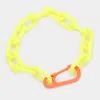 Fashnzfab Resin Open Oval Link Bracelet Yellow In Yellow