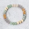 Fashnzfab Resin Pebble Beaded Stretch Bracelet - Mint In Green