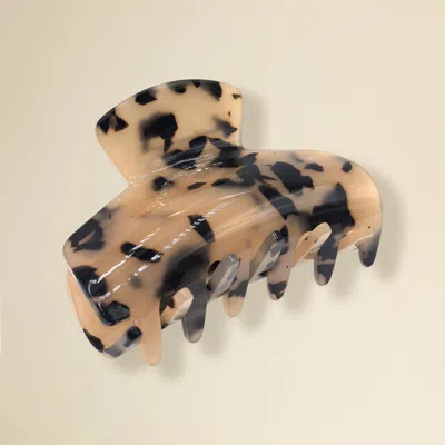 Fashnzfab Resin Tortoise Hair Claw Clip In Blue
