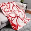 Fashnzfab Reversible Baseball Patterned Throw Blanket