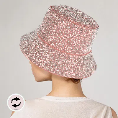 Fashnzfab Reversible Bling Bucket Hat In Pink