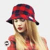 Fashnzfab Reversible Buffalo Check Patterned Bucket Hat In Multi