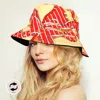Fashnzfab Reversible Chain Patterned Bucket Hat In Multi