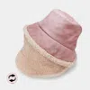Fashnzfab Reversible Faux Fur Sherpa Bucket Hat In Pink