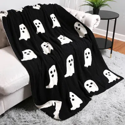 Fashnzfab Reversible Ghost Patterned Throw Blanket