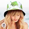 Fashnzfab Reversible Sea Turtle Print Bucket Hat In White