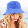 Fashnzfab Reversible Solid Bucket Hat In Blue
