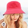 Fashnzfab Reversible Solid Bucket Hat In Red