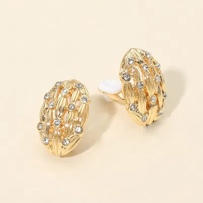 Fashnzfab Rhinestone Accent Enamel Layered Hoop Earrings In Multi