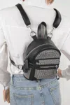 Fashnzfab Rhinestone Backpack In Black