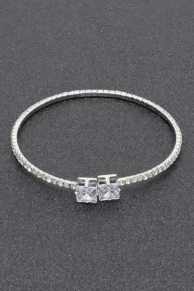 Fashnzfab Rhinestone Bracelet In Multi