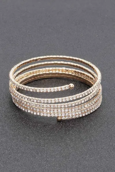 Fashnzfab Rhinestone Bracelet In Multi