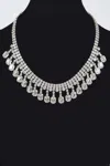Fashnzfab Rhinestone Choker In Silver