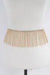 Fashnzfab Rhinestone Curtain Belt In Pattern