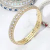 Fashnzfab Rhinestone Embellished Adjustable Evening Bracelet Clear, Gold In Multi