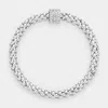 Fashnzfab Rhinestone Embellished Ring Pointed Stretch Bracelet Rhodium In Multi