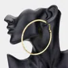 Fashnzfab Rhinestone Hoop Earrings - Ab, Gold In Gold