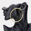 Fashnzfab Rhinestone Hoop Earrings - Ab, Gold In Brown