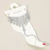 Fashnzfab Rhinestone Net Toe Ring Evening Anklet - Ab, Silver In Multi