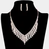 Fashnzfab Rhinestone Pave Collar Necklace In Gold