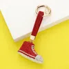Fashnzfab Rhinestone Pave Sneaker Keychain In Red