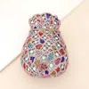 Fashnzfab Rhinestone Paved Bling Luckbag Clutch Bag In Multi