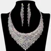 Fashnzfab Rhinestone Paved Collar Necklace In Metallic