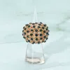 Fashnzfab Rhinestone Paved Dome Stretch Statement Ring In Multi