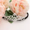Fashnzfab Rhinestone Paved Heart Pointed Princess Tiara In Silver