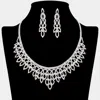 Fashnzfab Rhinestone Paved Marquise Shaped Necklace In Multi