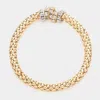 Fashnzfab Rhinestone Ring Pointed Stretch Bracelet Gold In Gold