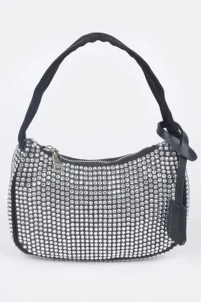Fashnzfab Rhinestone Simple Shoulder Bag In Multi
