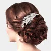 Fashnzfab Rhinestone Sprout Hair Comb In Silver
