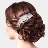 Fashnzfab Rhinestone Sprout Hair Comb In Silver